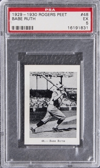 1929-30 Rogers Peet #48 Babe Ruth – PSA EX 5